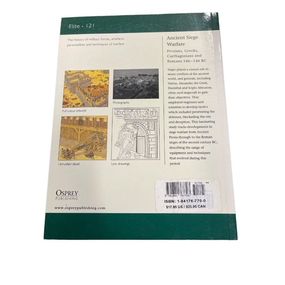 Osprey Elite Ancient Siege Warfare Persians Greeks Carthaginians Romans War Hist - Picture 2 of 3